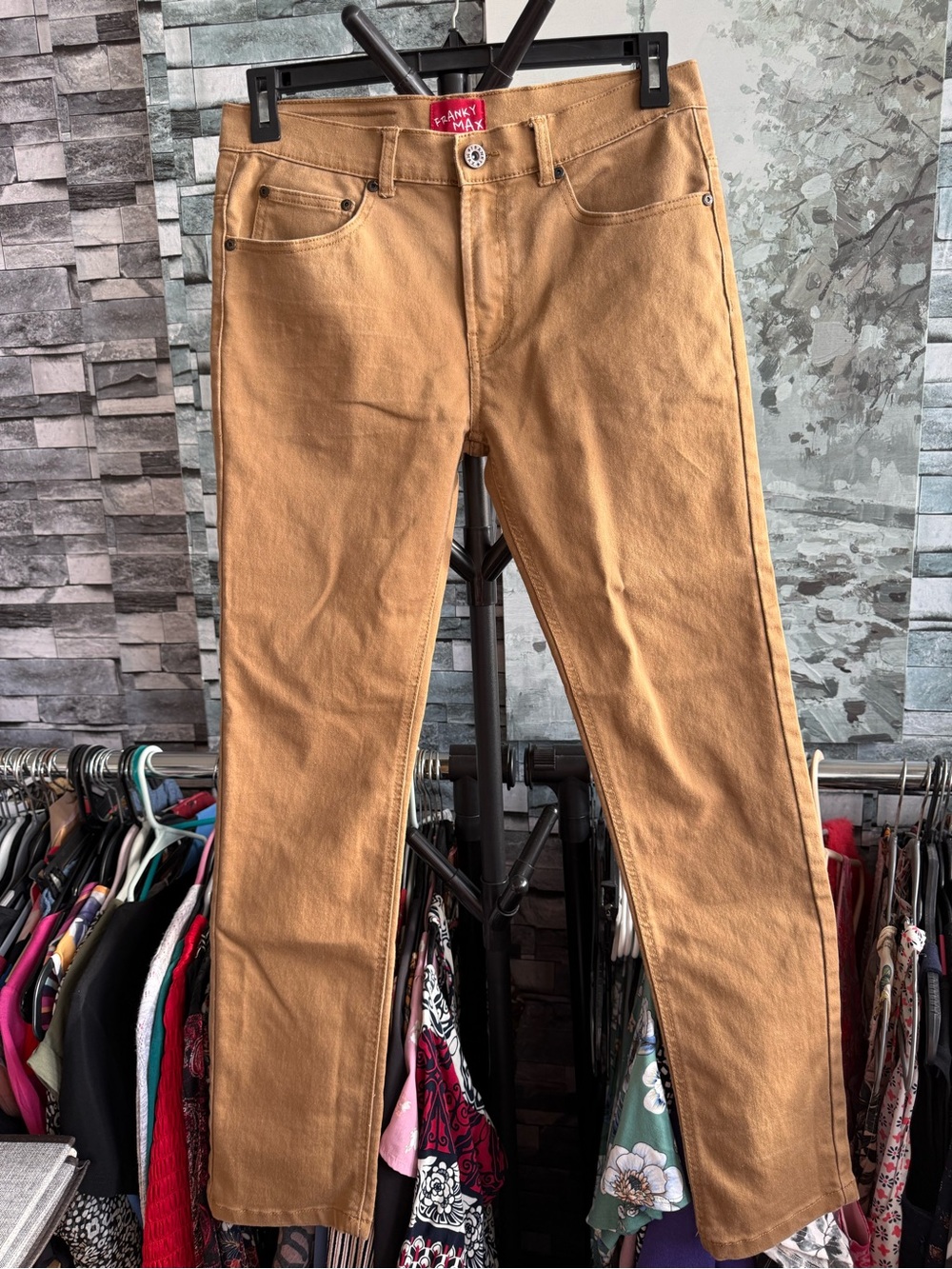 Men's Tan Slim Fit Jeans